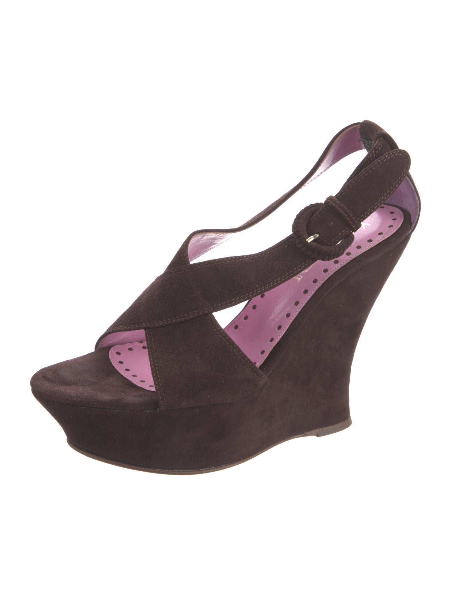 Saint Laurent Suede Slingback Sandals